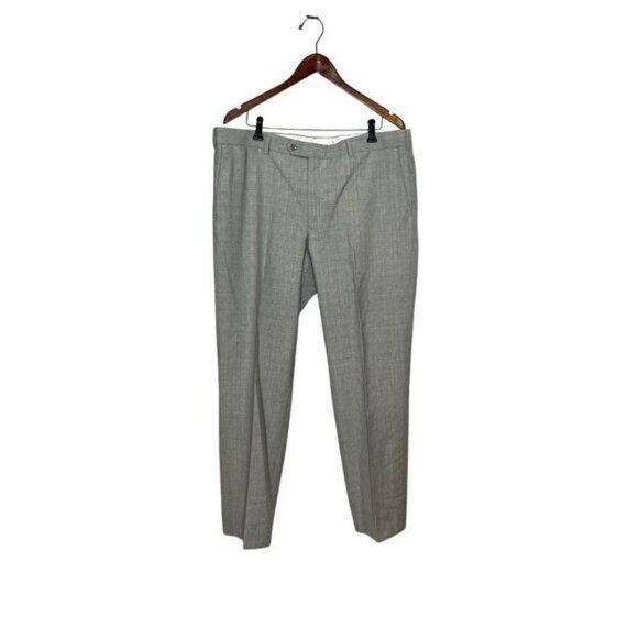 Coppley Men's Regular Fit Lightweight 100% Wool Dress Pants Gray Size 39R - Picture 1 of 13